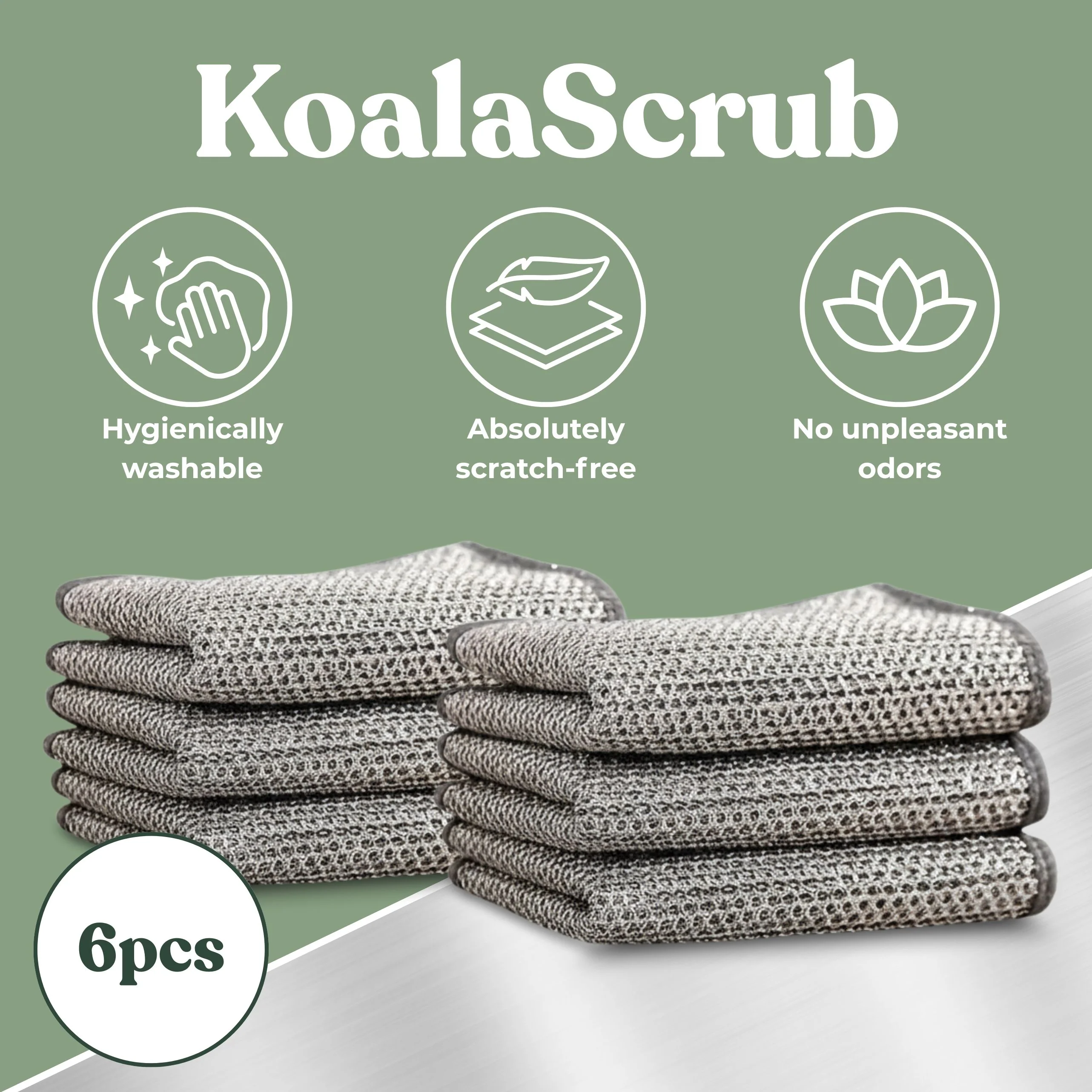 KoalaScrub – Hygienic Steel Mesh for Tough, Scratch-Free Cleaning (20x20cm) - Image 6