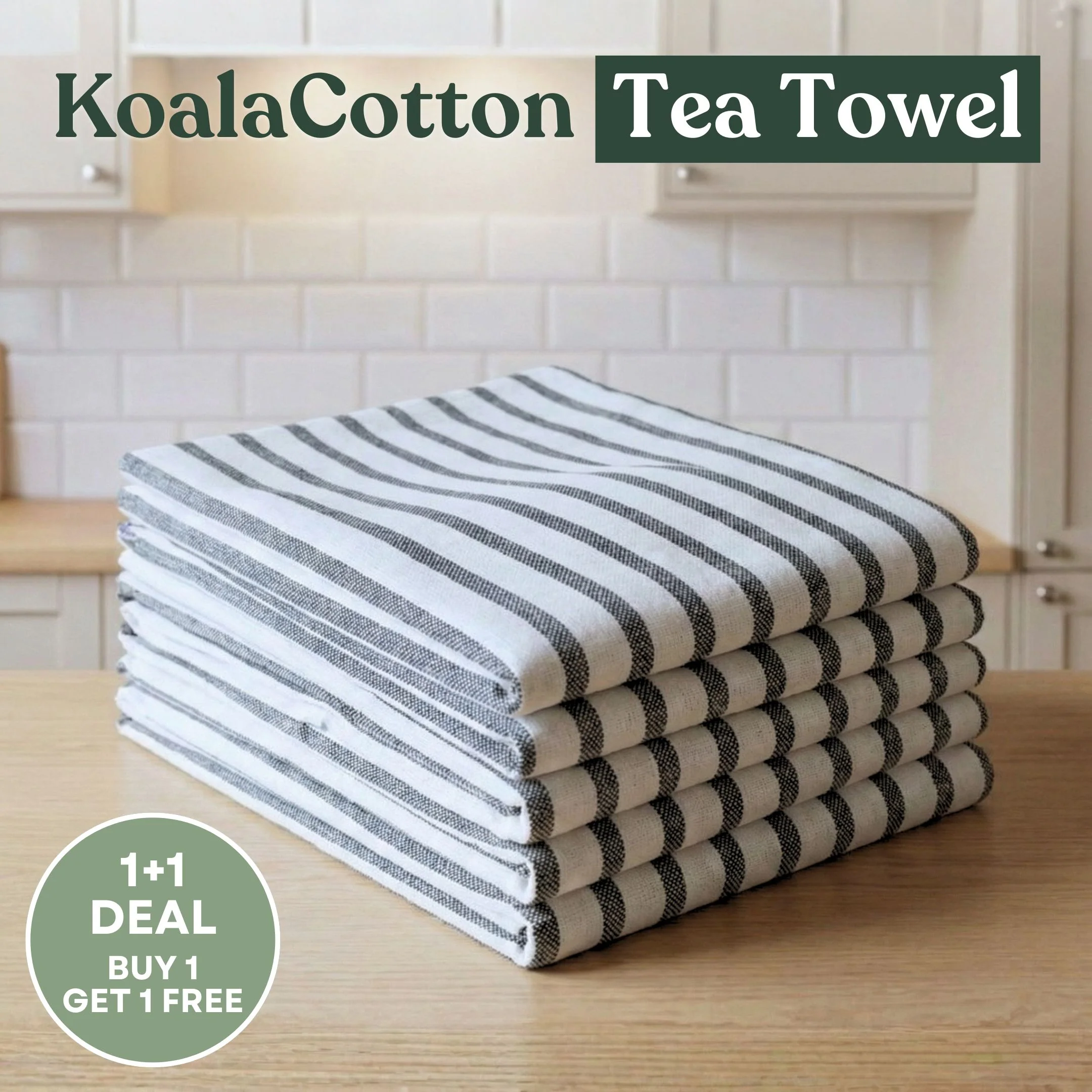 KoalaCotton Tea Towel — 100% Cotton Cloths 220 GSM (65x48cm) - Image 9